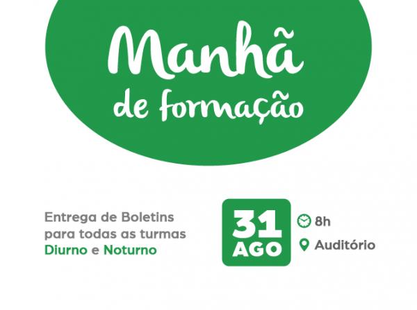 MANHÃ DE FORMAÇÃO 31/08